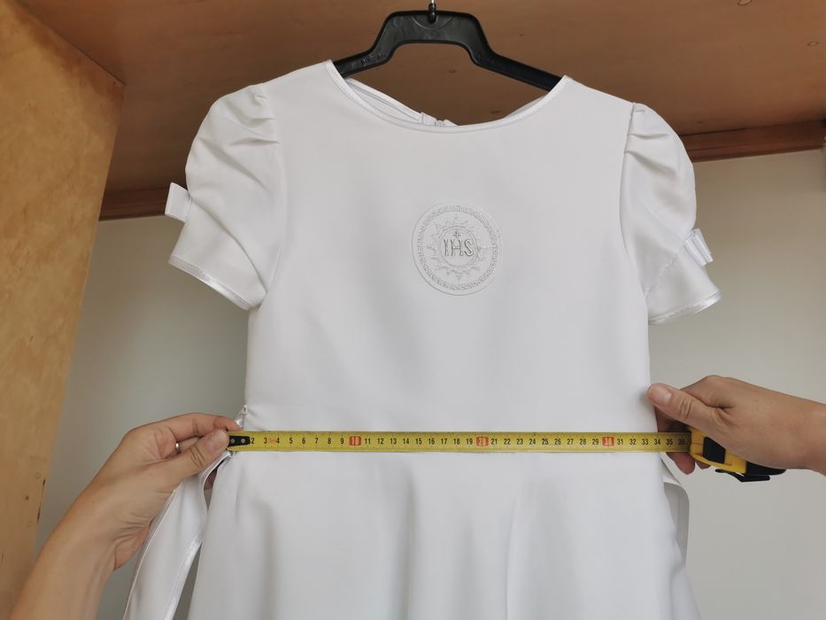 Sukienka komunia biała marka Lena 134/140