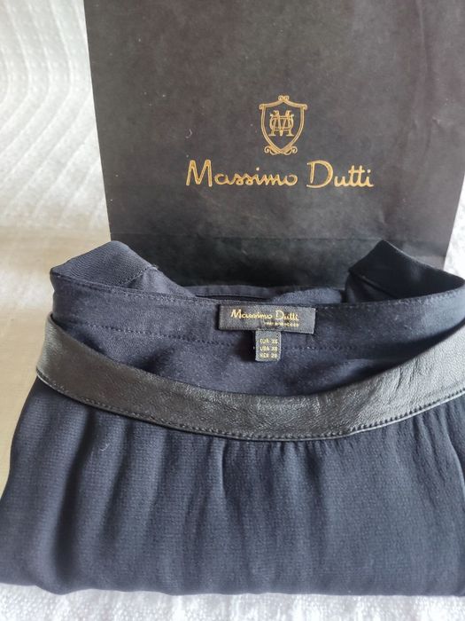 MASSIMO DUTTI czarna damska bluzka dzianina XS S M 34 36 38
