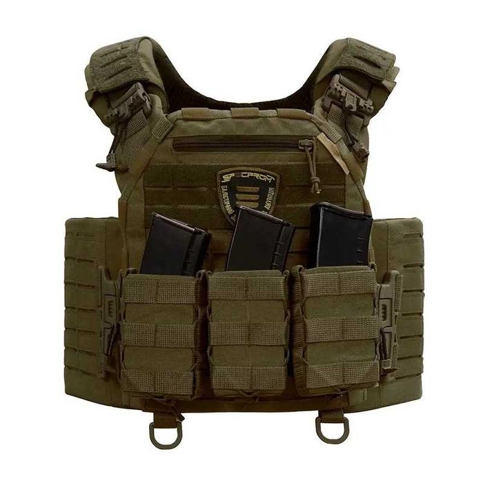 Плитоноска SPECPROM WARMOR Gen.5 V2 + 3 підсумки під магазини Олива