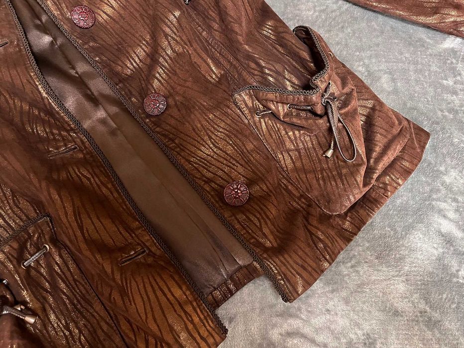 Женская куртка натуральная замша и кожа с лазерной обработкой, пиджак