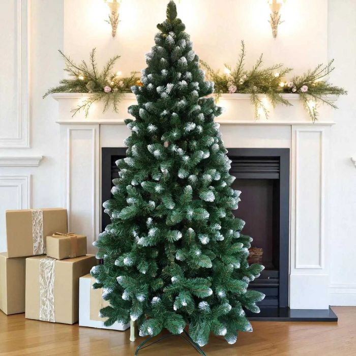 Ялина з білими кінчиками. Королева Лідія 3 м, Штучна, але як справжня