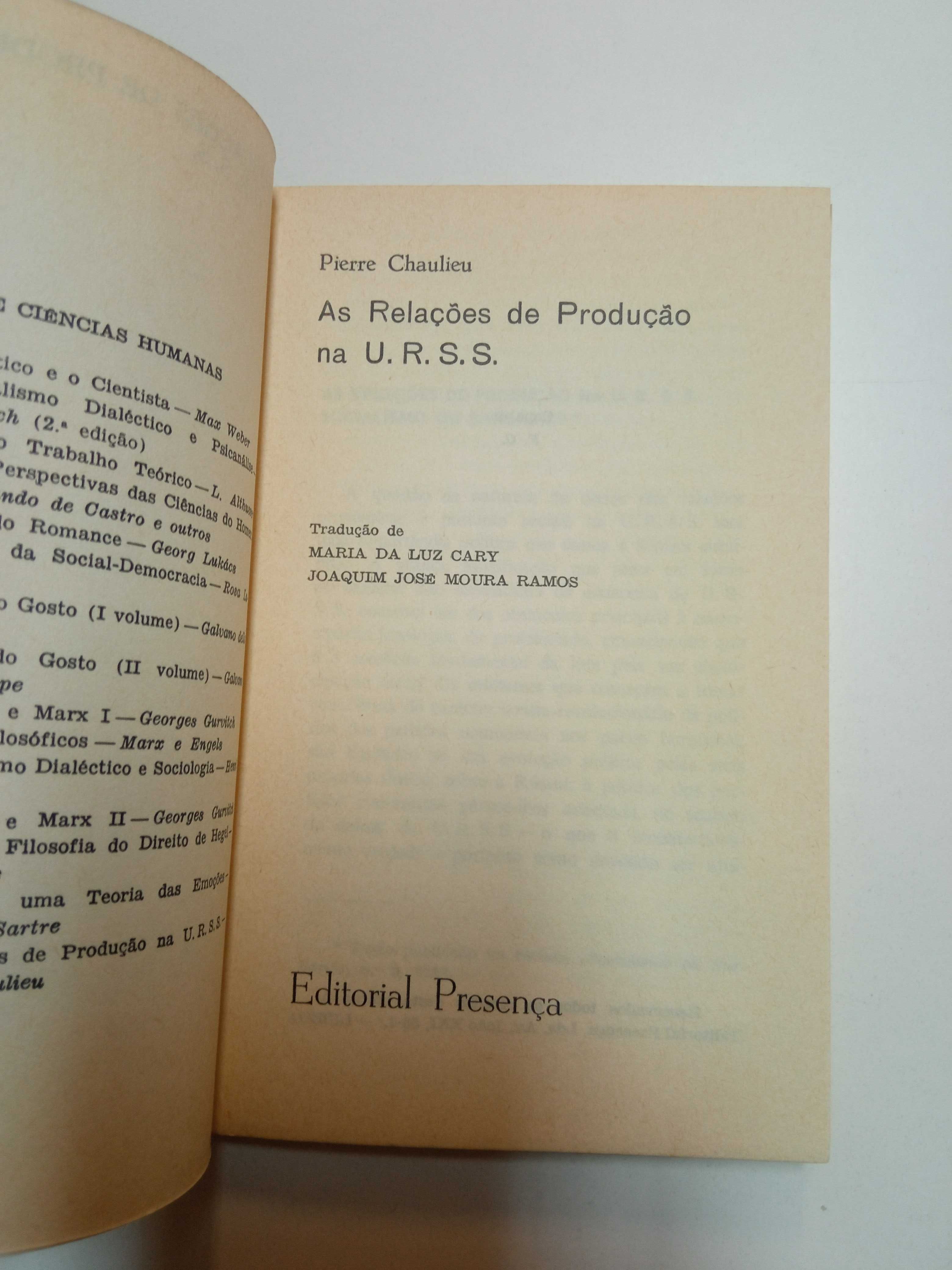 As relações de Produção na URSS, de Pierre Chaulieu