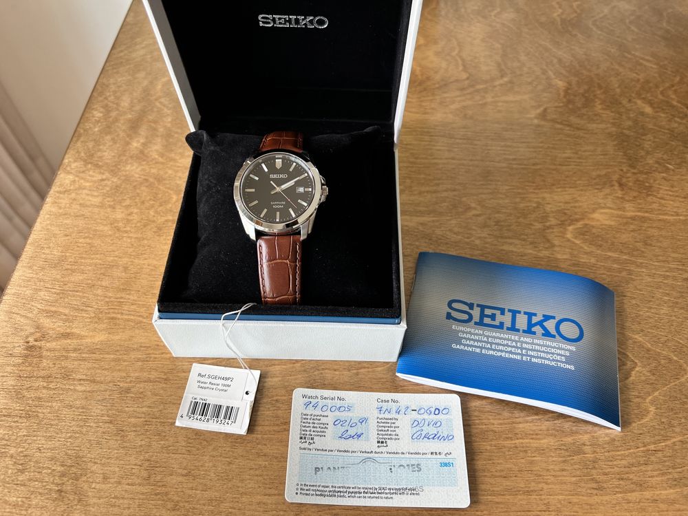 Relógio Seiko Neo Classic Safira