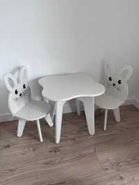 Zestaw stolik i krzesełka dziecięce białe