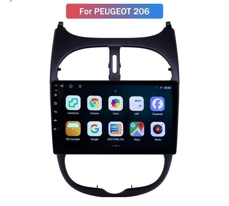 AutoRadio Para Peugeot 206 Android 13 -16/32/64Gb+Câmera/GPS_ Wif
