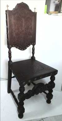 Cadeira couro Sec. XVII, Preço do par.