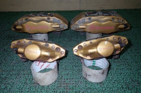 Zaciski złote Brembo STI przód + tył Subaru [66]