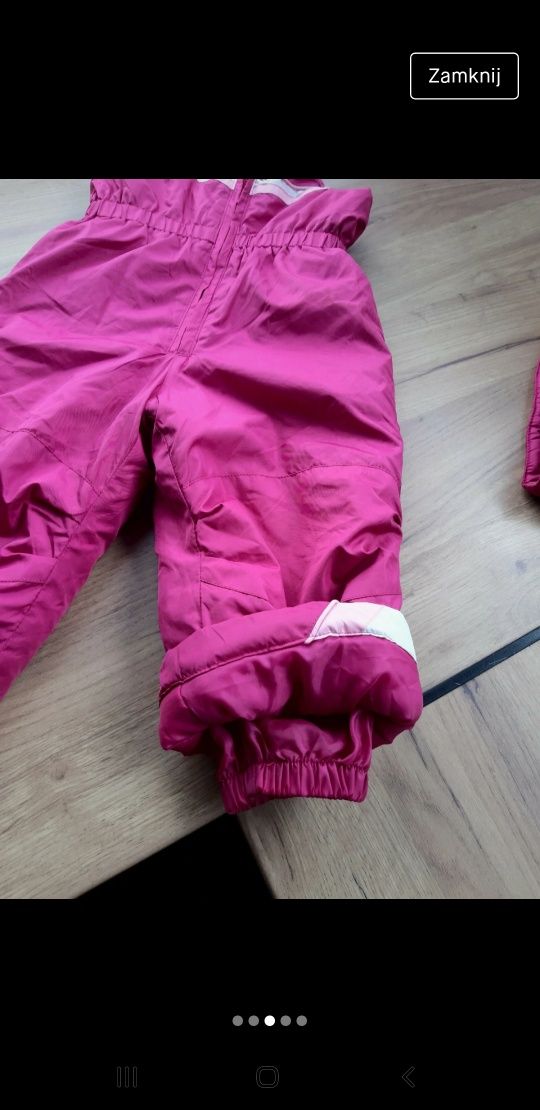 Kombinezon dwuczęściowy, Kurtka zimowa, spodnie zimowe 92-98