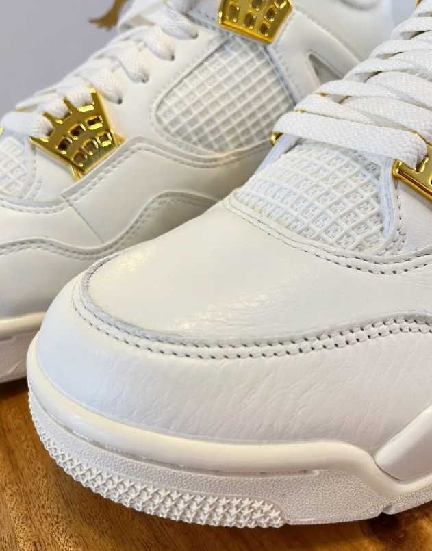 nowy Jordan 4 Retro Metallic Gold Moda rozmiar.38
