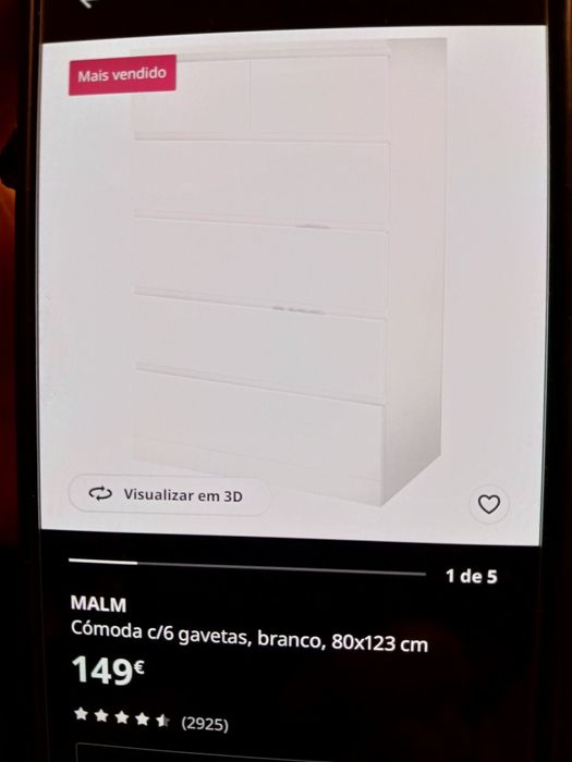 Cómoda Malm 6 gavetas