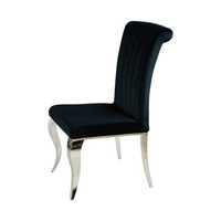 Krzesło glamour Stanley II Black krzesło tapicerowane