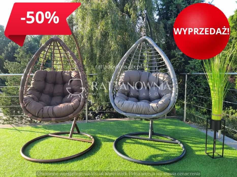Fotel Wiszący Ogrodowy Bujany Kokon Bujak Huśtawka XXL WYPRZEDAŻ -15%