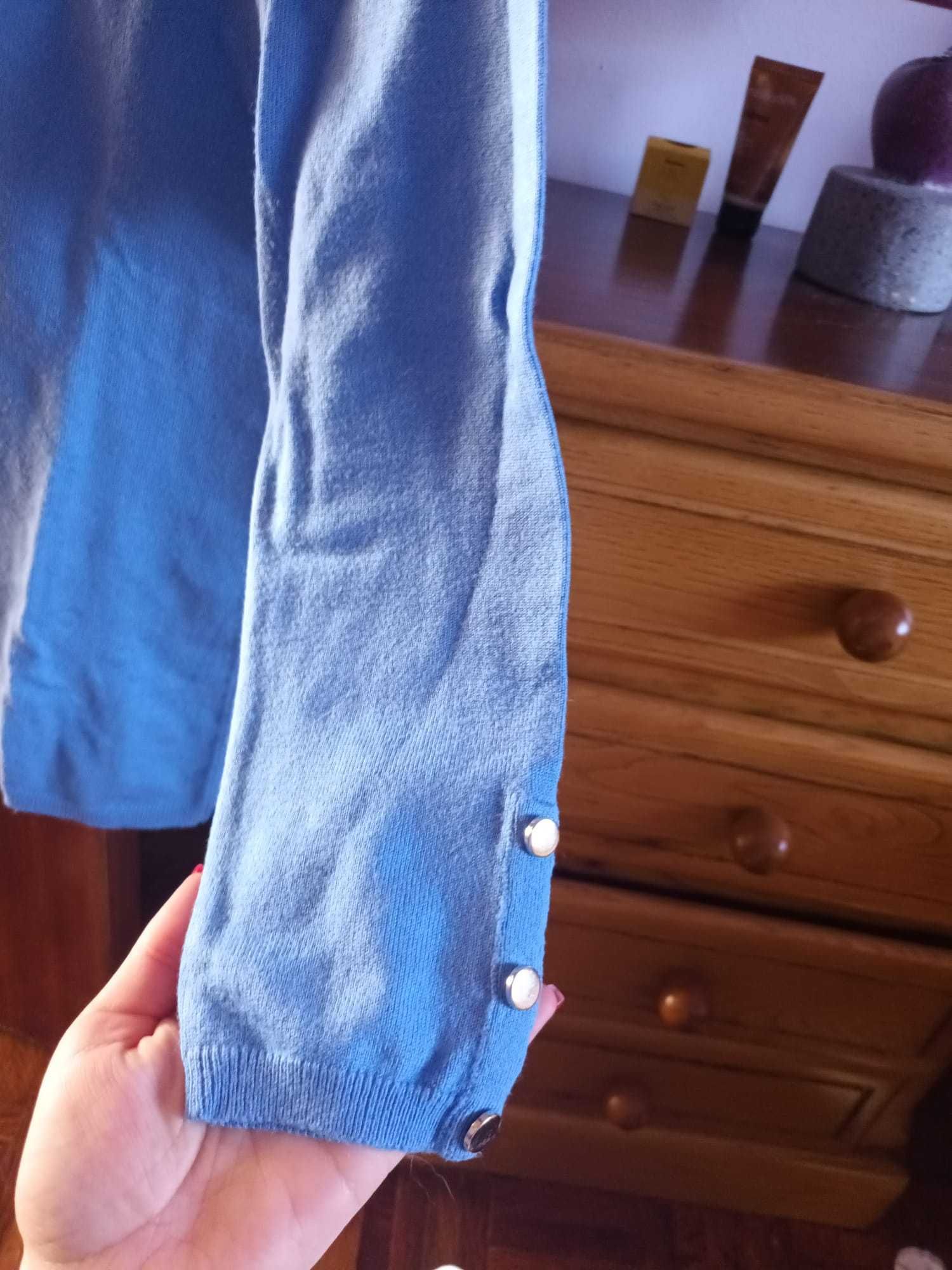 Camisola de mulher azul 3/4