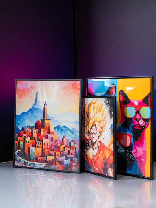 Plakat na Ścianę Obraz Kobieta Sztuka Czarno-Białe 40x60 cm Premium