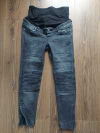Spodnie ciążowe H&M rozm M 38, jeansy rurki.