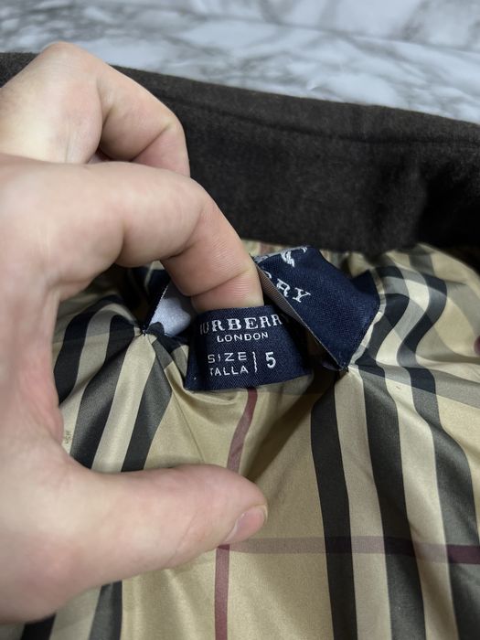 Пальто шерстяное плащ мужской Burberry винтаж оригинал размер L 5