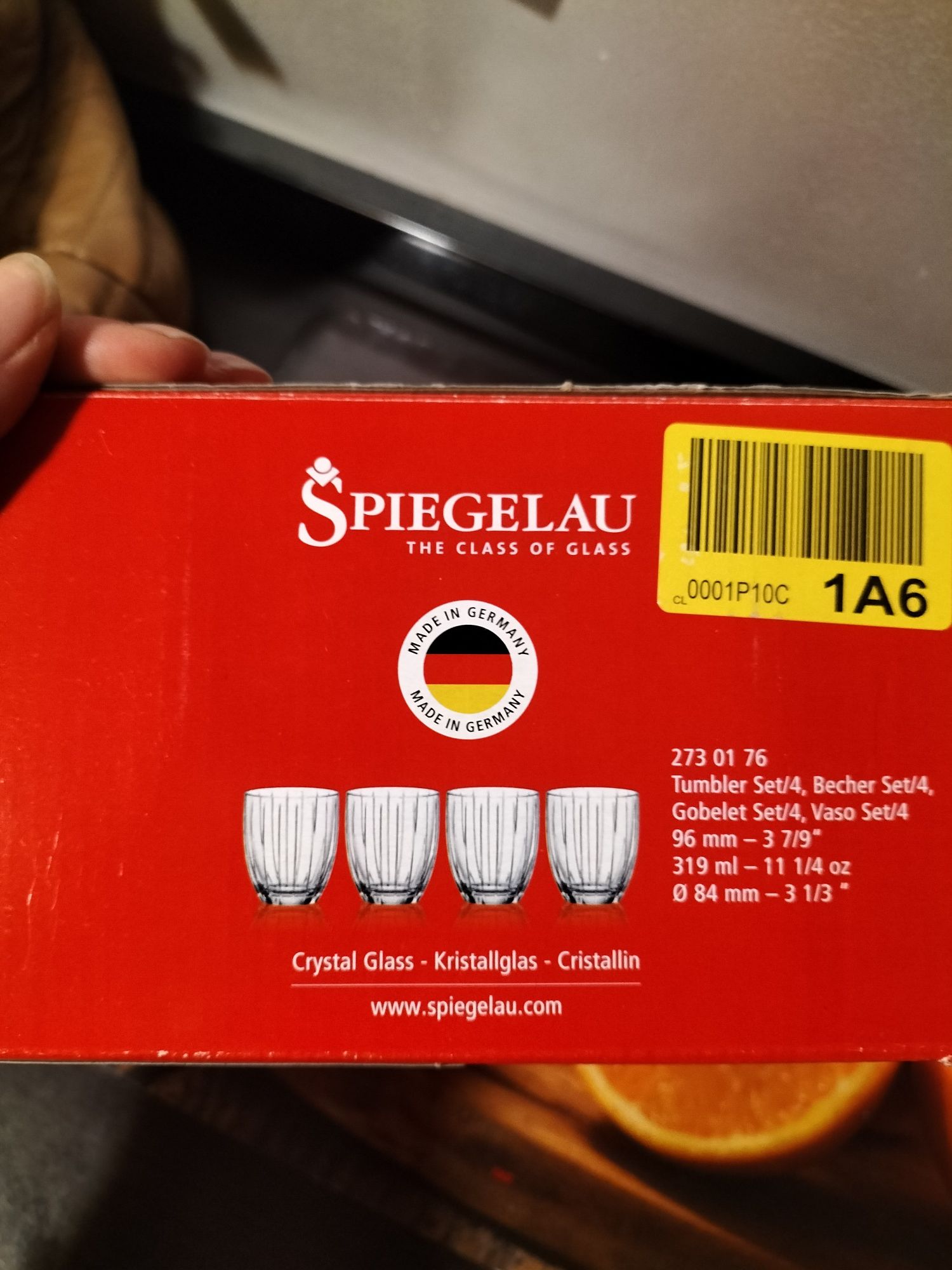 Szklanki spiegelau prezent komplet 4 szt 319 ml