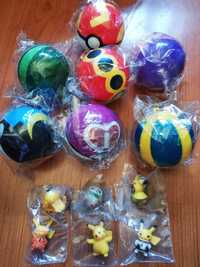 Pokebolas e pokémons selados original takara tomy e peluches