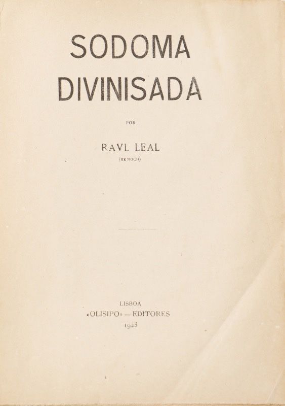 Raul Leal - Sodoma Divinisada - 1923 - Fernando Pessoa