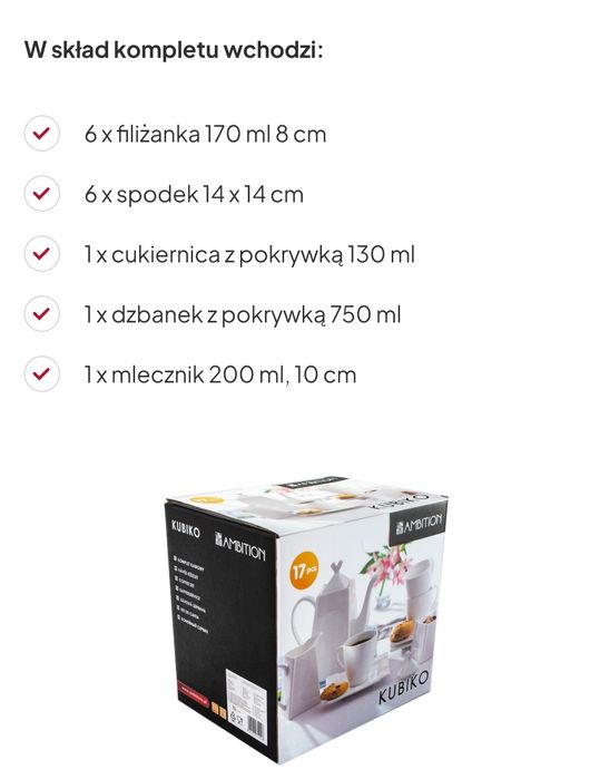 Zestaw kawowo-herbaciany AMBITION