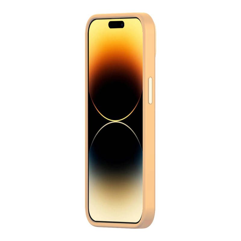 Etui + szkło do iPhone 14 Pro żółte Baseus Liquid Silica Case Zestaw