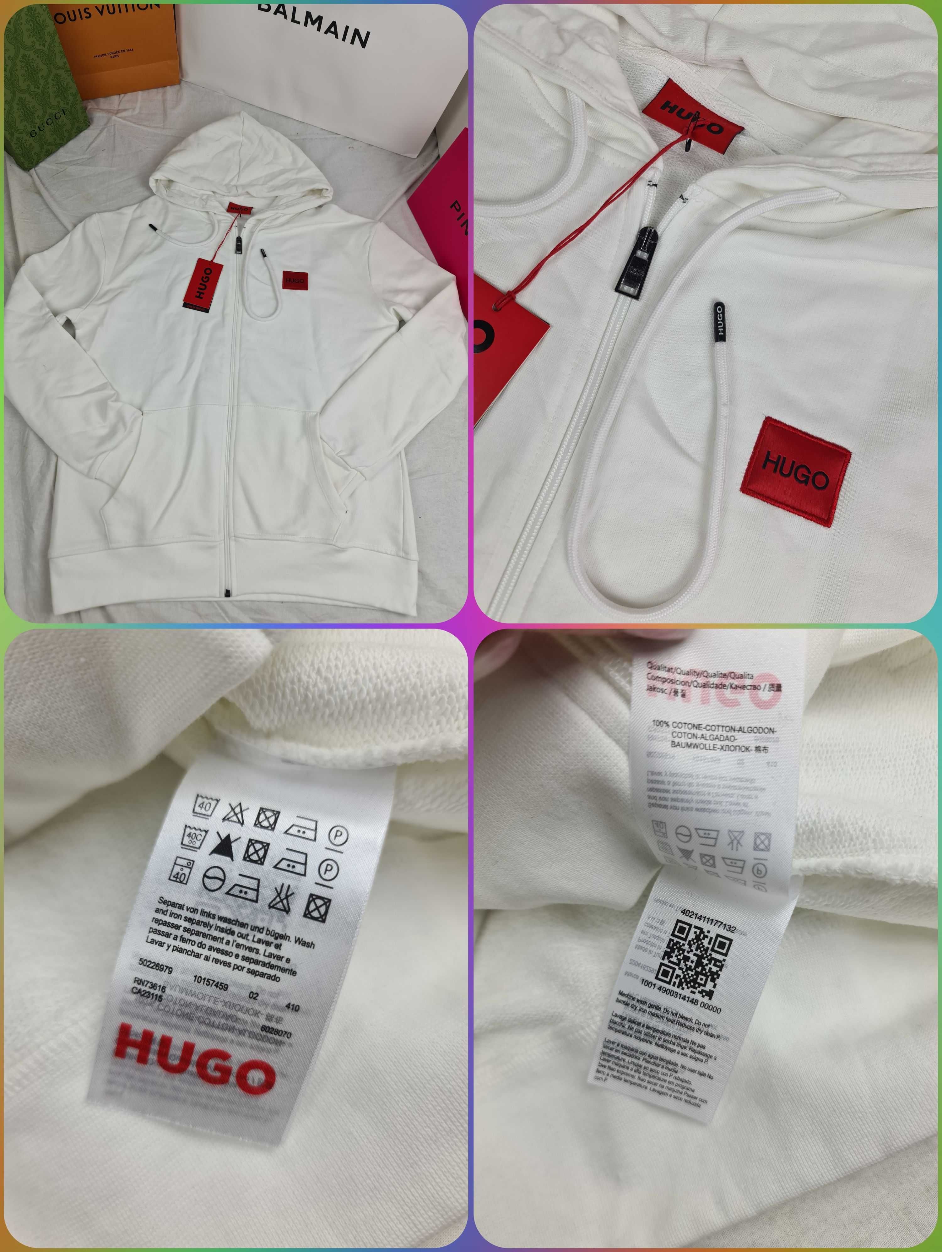 Bluza męska rozpinana kaptur boss maly znaczek hugo logowane hb OUTLET