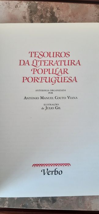Livro: Tesouros da Literatura Popular Portuguesa