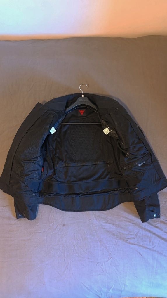 Casaco Dainese Avro 5 Tex + Protetor Costas G1 -L/50, Como Novo, Preto