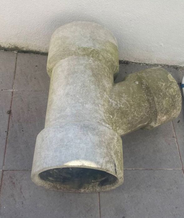 Tê de betão para saneamento / drenagem