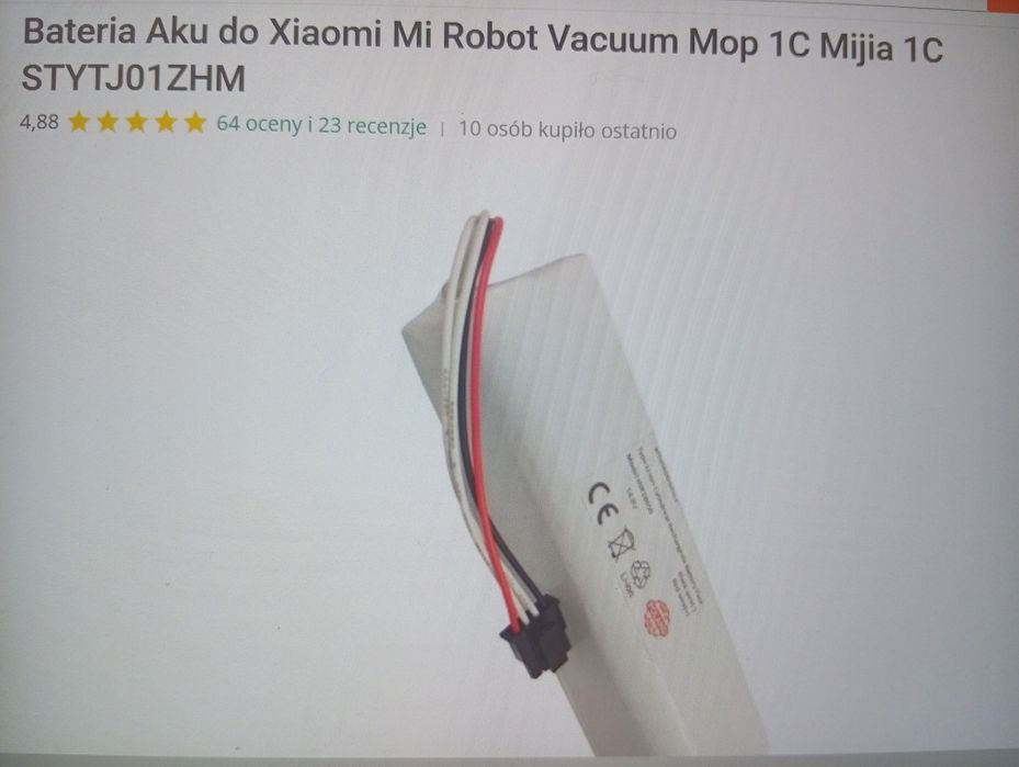 Bateria Aku do Xiaomi Mi Robót Vacuum Mop 1C Monia 1 C. STYTJ01ZHM