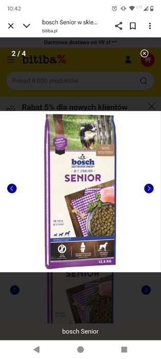 Sprzedam karmę dla pieska Bosch senior