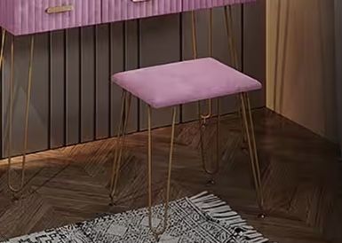 Siedzisko Krzesło do toaletki róż złoto