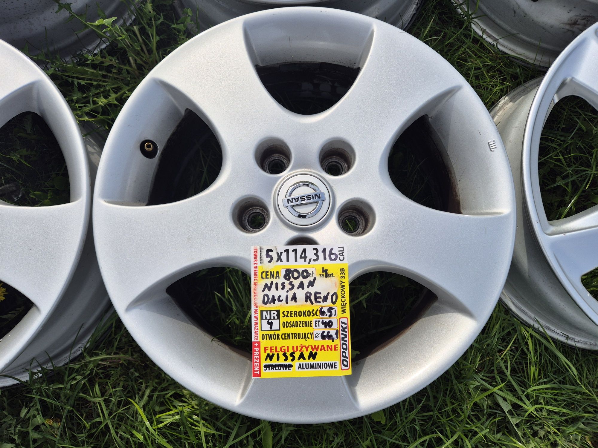 Alufelgi 5x114,3 16 Cali Toyota Suzuki Fiat Sedici Nissan Dacia Reno