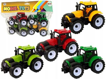 Zestaw Traktorów Rolniczych Farma 4 Sztuki Kolorow