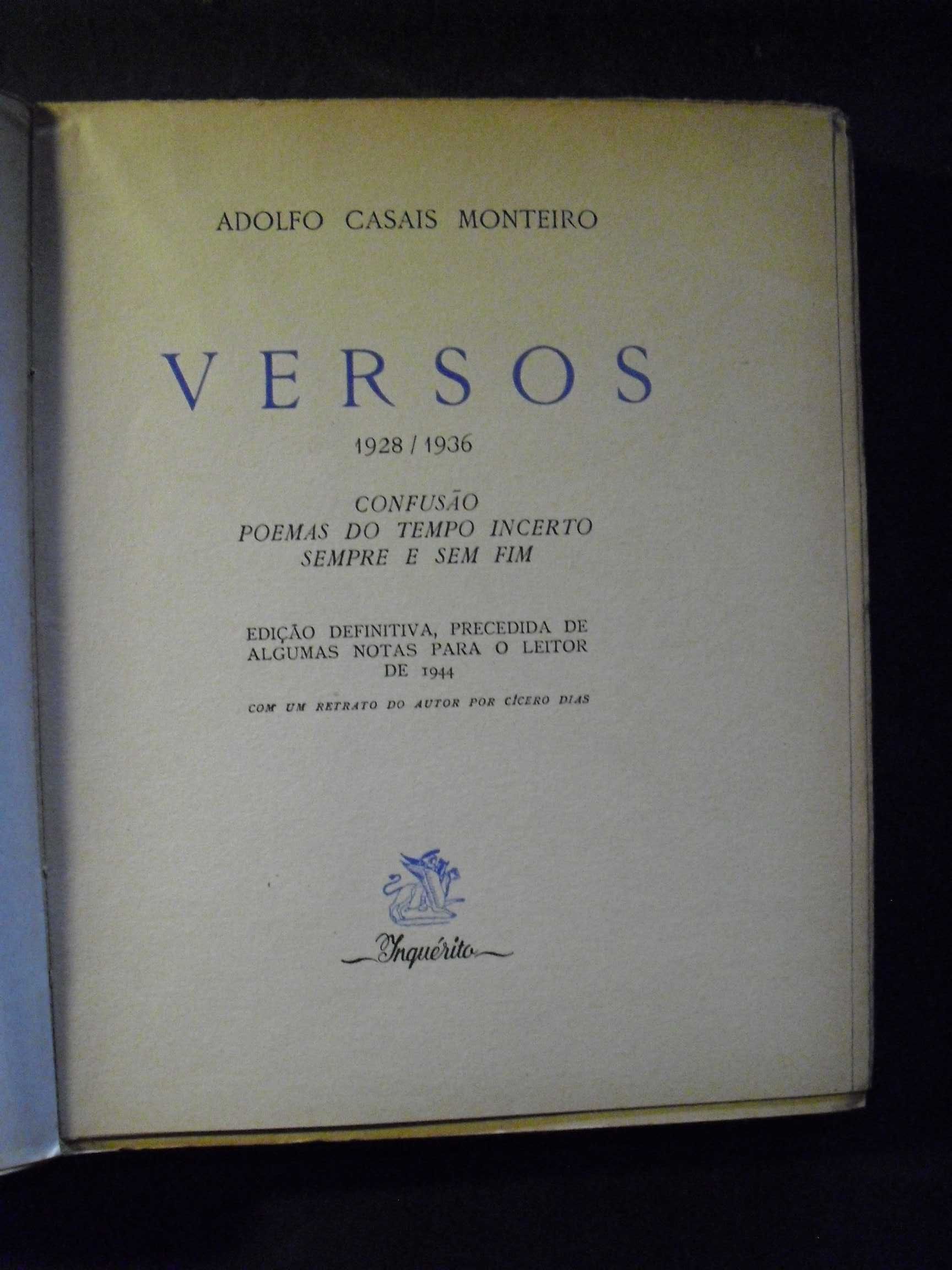 Casais Monteiro (Adolfo); - Versos 1928 / 1936 - Confusão