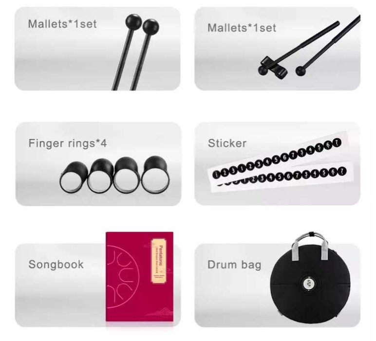 Mini Ginkgo biloba drum 6" 11 ton Hluru-Wangyou TWG11-6-NavyBlue