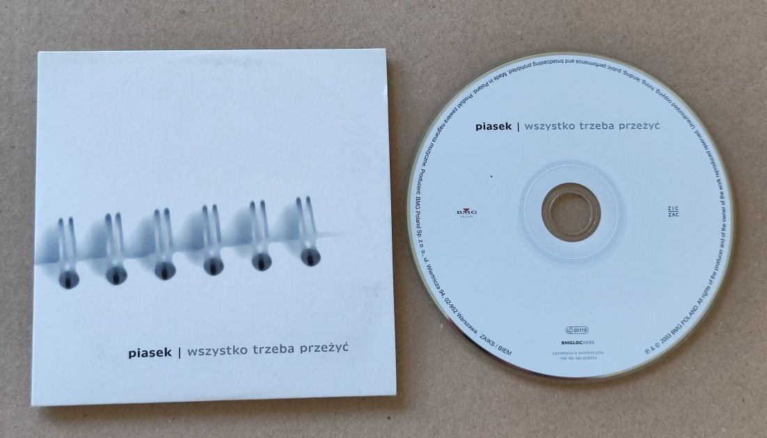 Piasek Wszystko trzeba przeżyć singiel CD  nowy