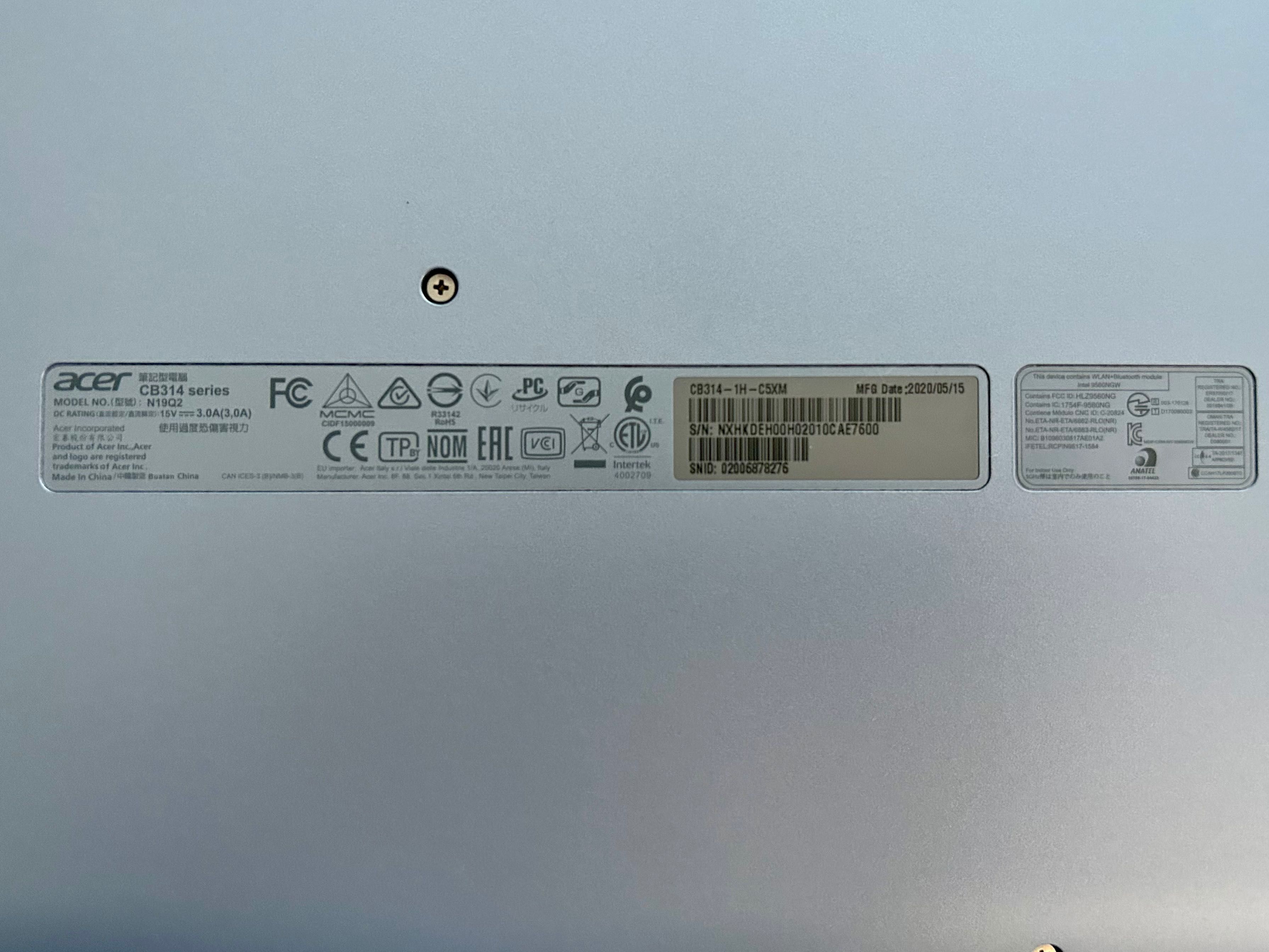 Chrombook Acer CB314