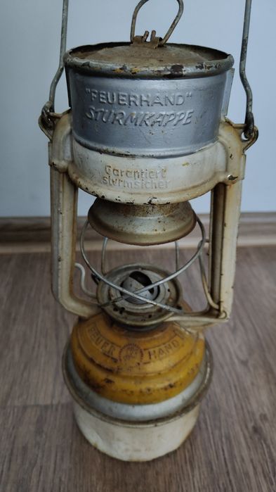 Stara lampa naftowa FeuerHand 276 Baby Specjal duży zbiornik