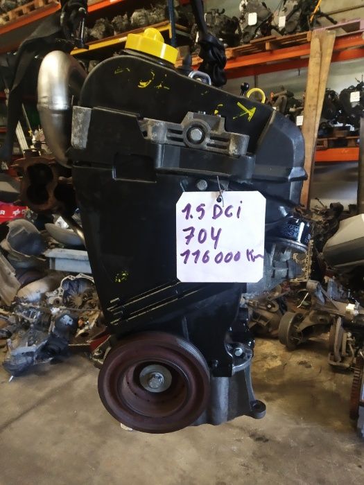 Motor 1.5 dci k9k704 com 116000 km, COM GARANTIA.