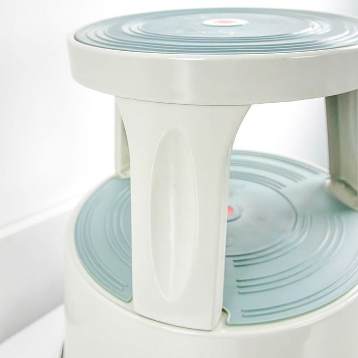 Taboret na kółkach „stopa słonia” szary 43 x44,5x44,5 cm