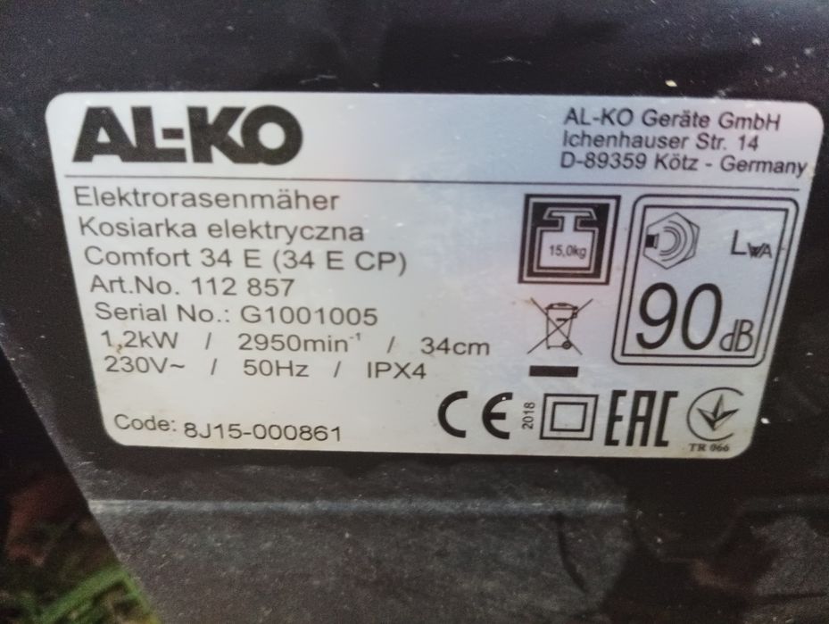 Kosiarka AL-KO Comfort 34 E 1200 W