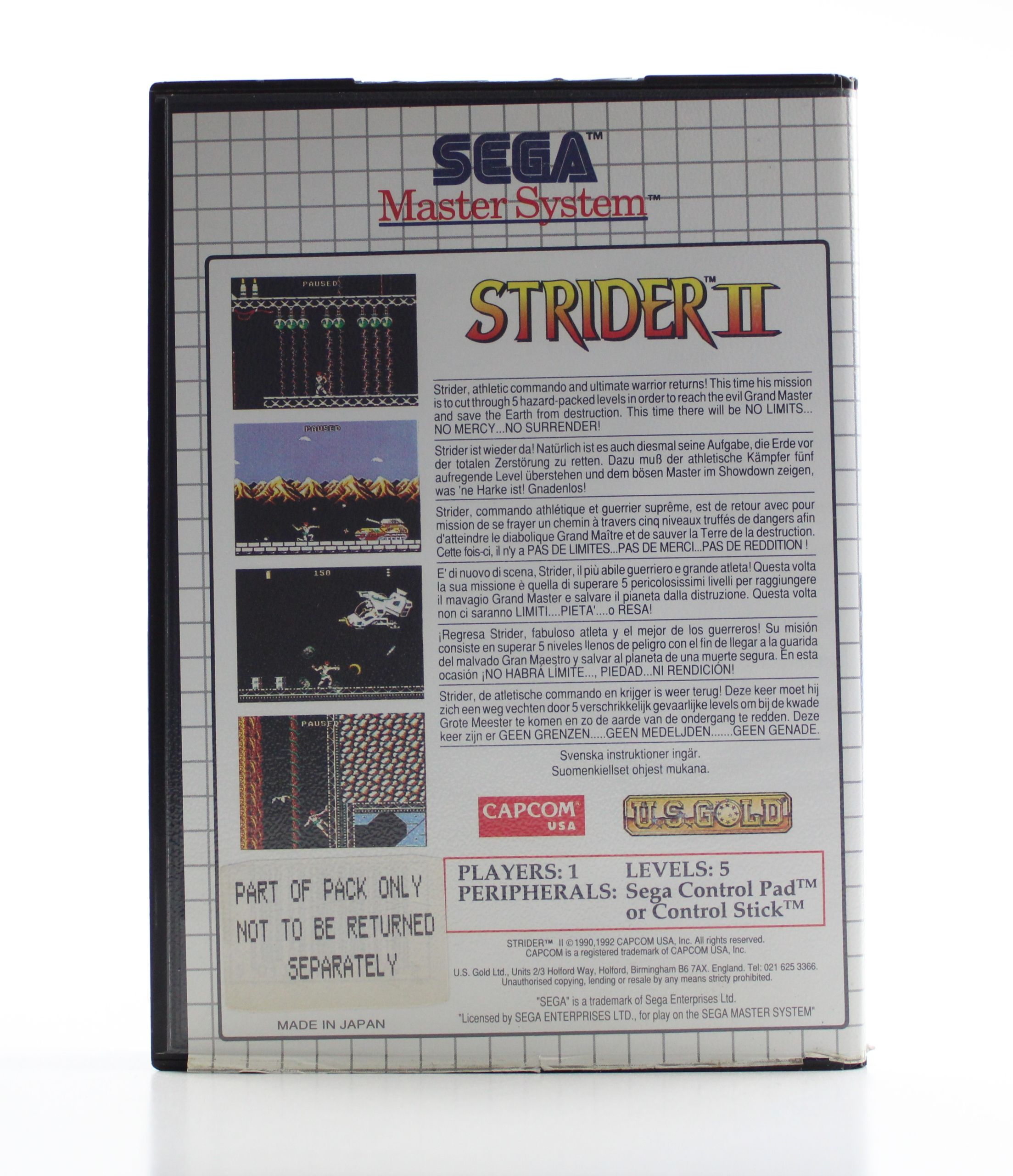 Strider Ii Sega Master System Eng Sega