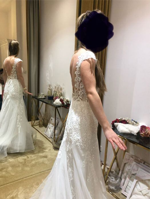 Suknia ślubna rybka Rosanna projektu Monica Loretti