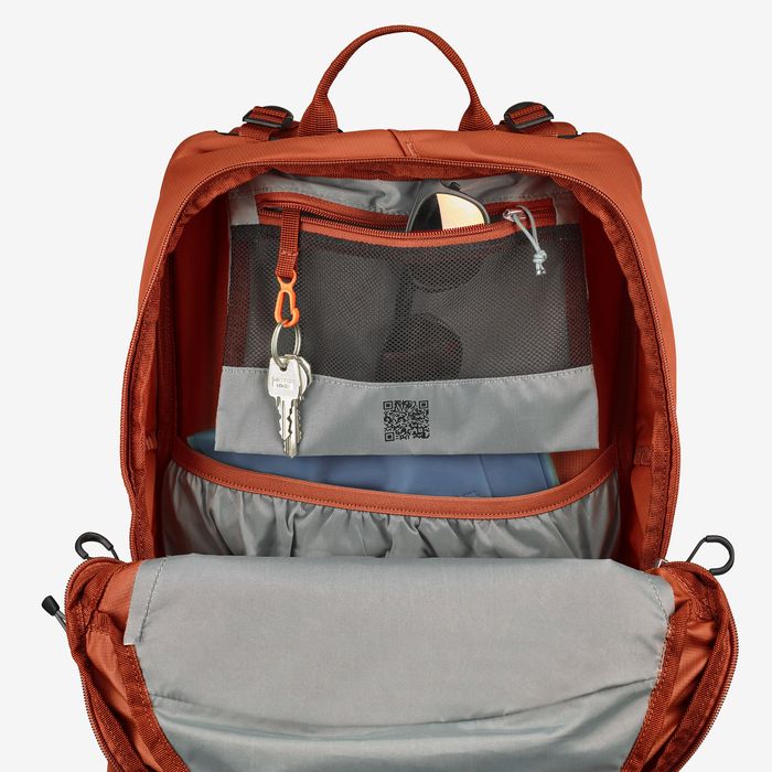 Mochila de caminhada ventilada 25L - MH500 Castanho