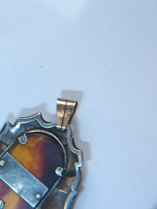 Старовинний срібний кулон "Богоматір"