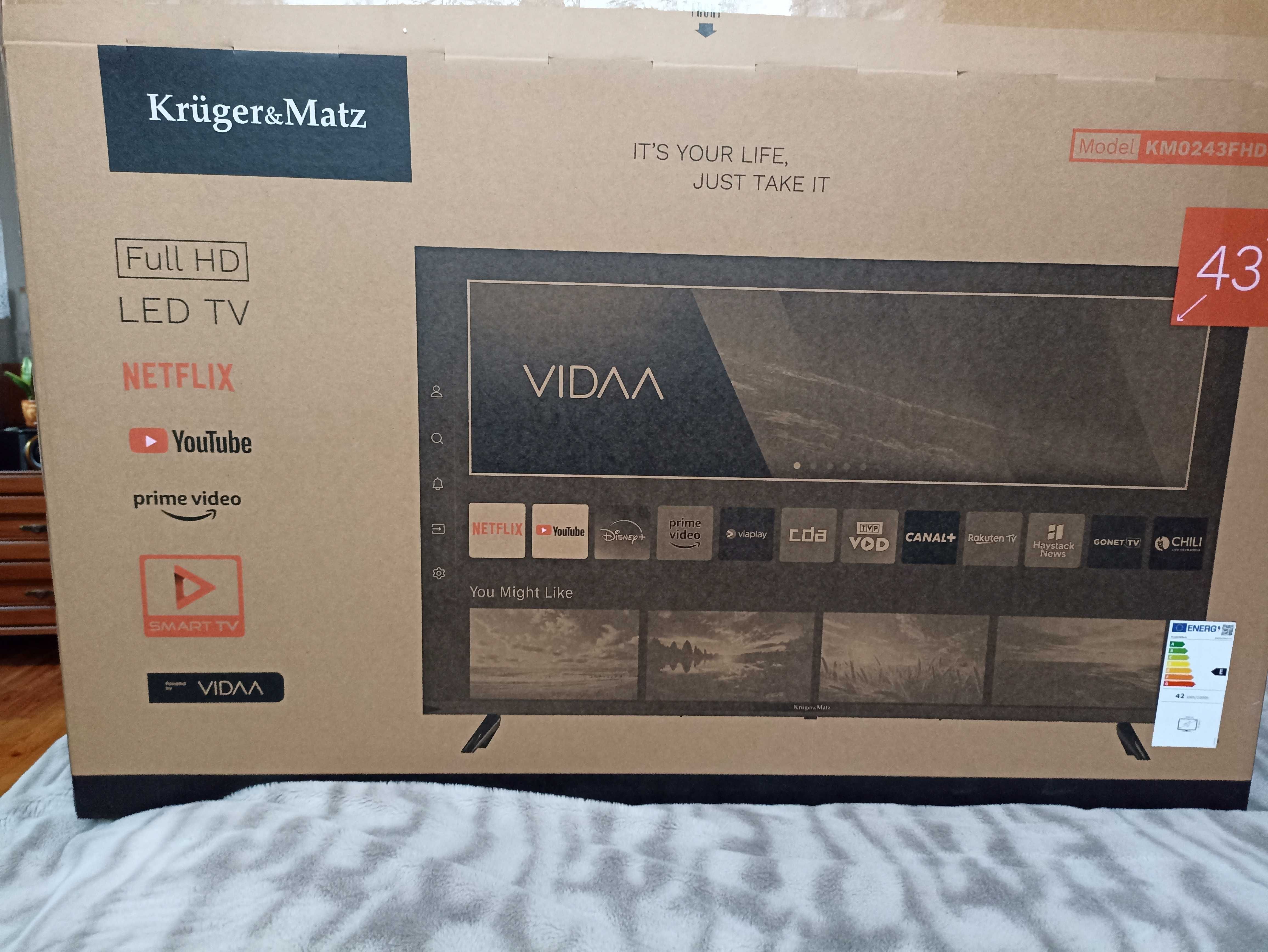 Telewizor KrugerMatz 43 cale nowy