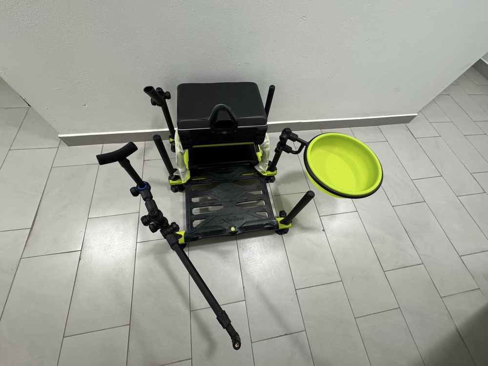 Kosz siedzisko wędkarskie Matrix XR36 Pro Lime - stan jak nowy