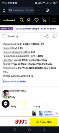 Tel Nubia neo 5g 8/256. Jak nowy