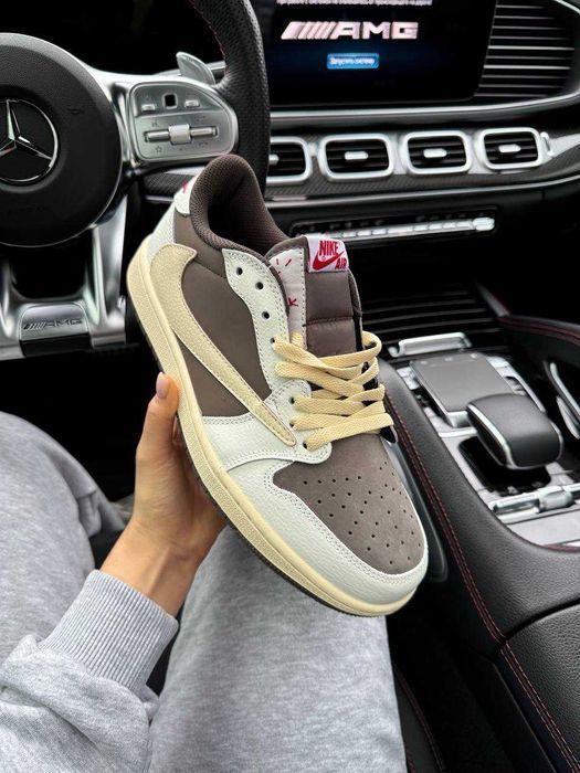 Кросівки Nike Air Jordan 1 Low OG SP Travis Scott Reverse Mocha люкс